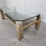 Vintage golden coffee table, 1970