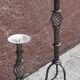 Candle holder or wrought iron candlestick (height 72 cm)