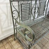 Folding iron garden bench