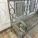 Folding iron garden bench