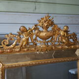 Miroir parclose style Napoléon lll doré