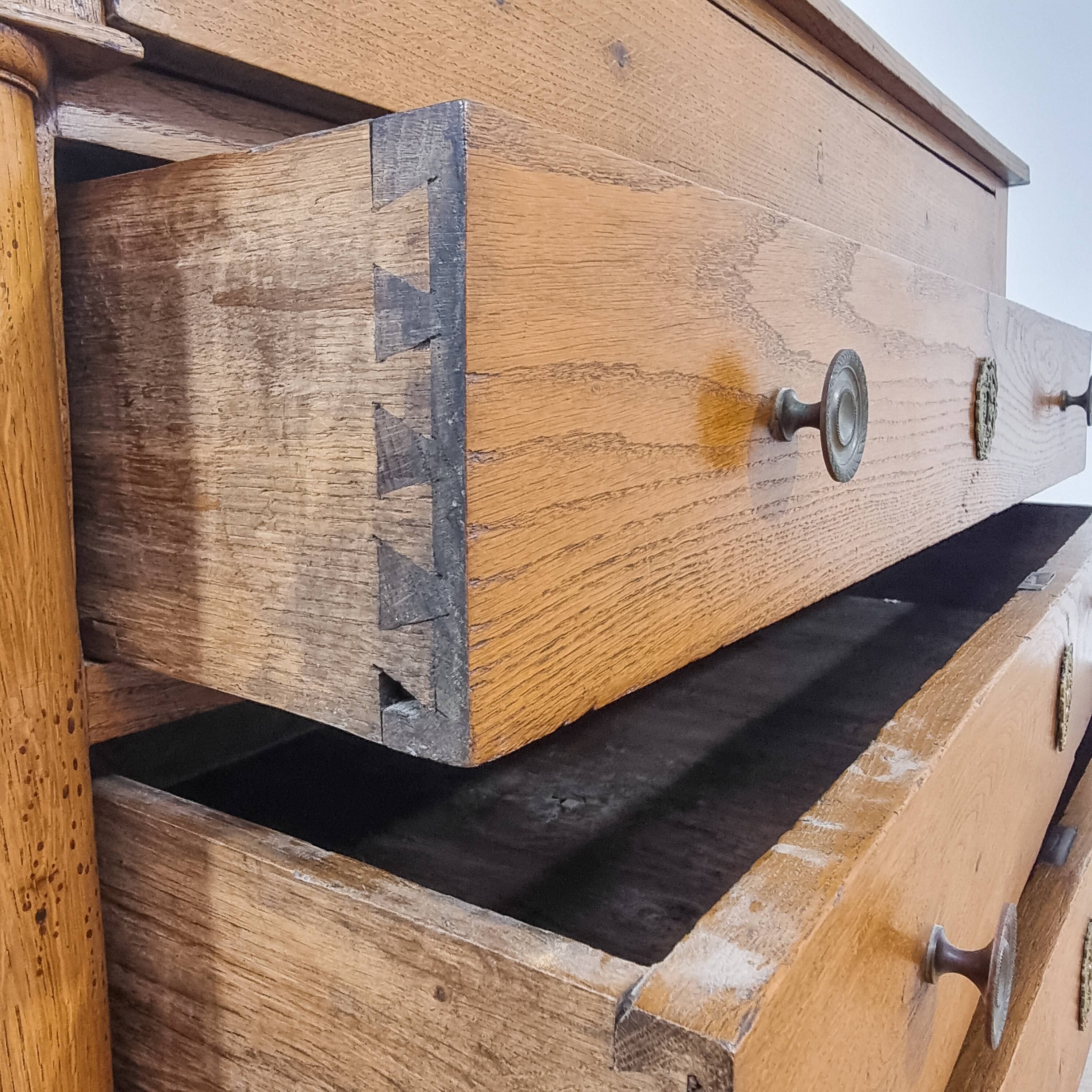 19th century solid wood chest of drawers