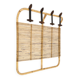 Italian rattan coat rack, 1960s