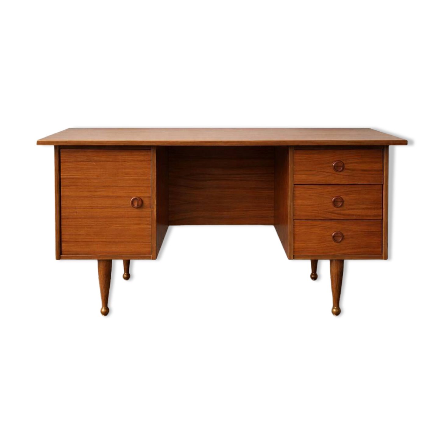 Bureau vintage placage teck