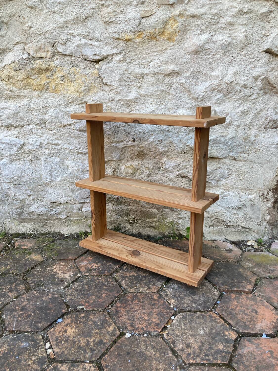 Vintage pine wall shelf
