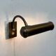 Vintage German brass patinated wall lamp with a gooseneck design by Honsel, 1970s.