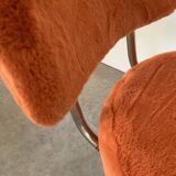 Orange furry chair 60