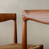 Chaises de salle à manger vintage en teck danois par H.W. Klein pour Bramin, années 1960, ensemble de 3