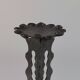Brutalist column flower support, hand-forged and cut with a blowtorch, one of a kind.