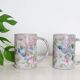 Set of 2 stoneware mugs, artisanal pottery, 1980