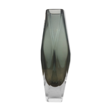 Vase Sommerso smoked glass soliflore, Murano