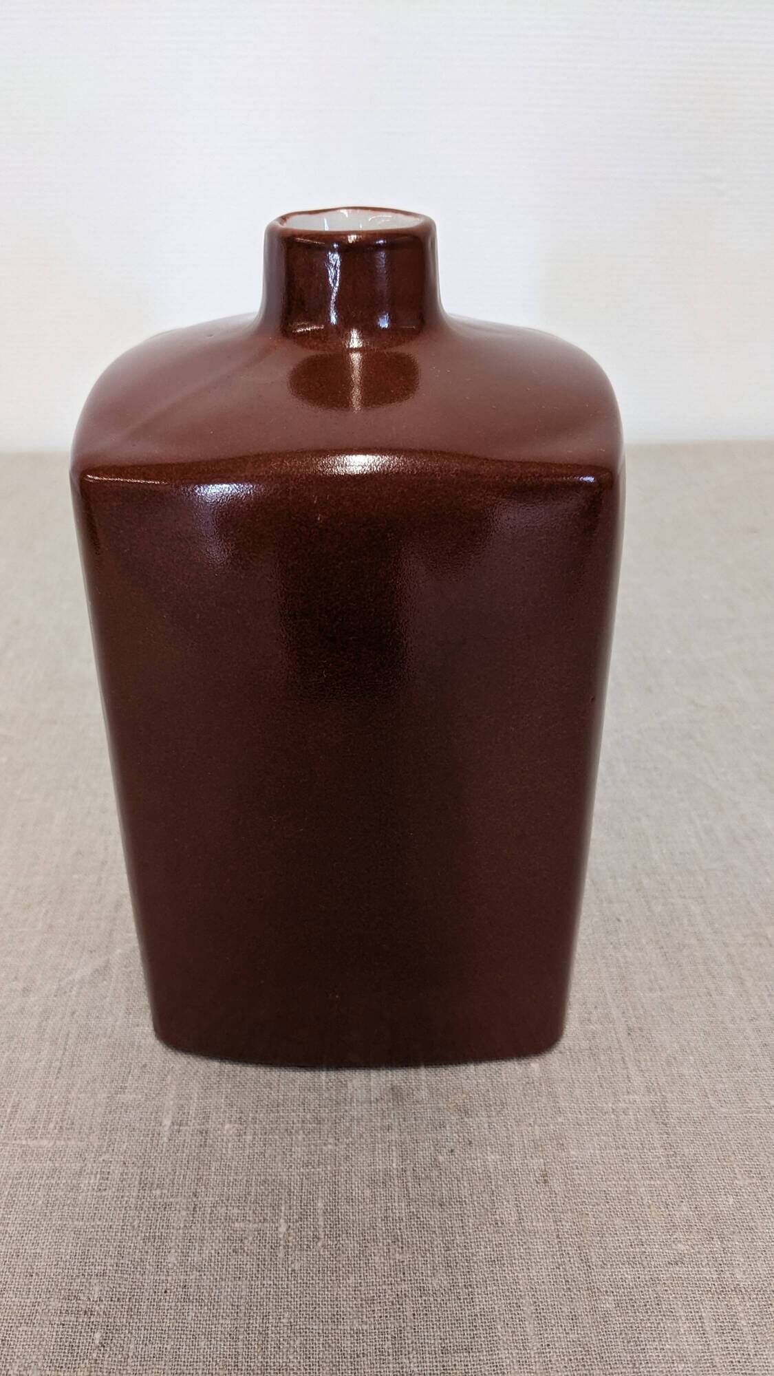 Set of 3 coloured earthenware vases Les Jardins d'Ulysse, France circa 1990