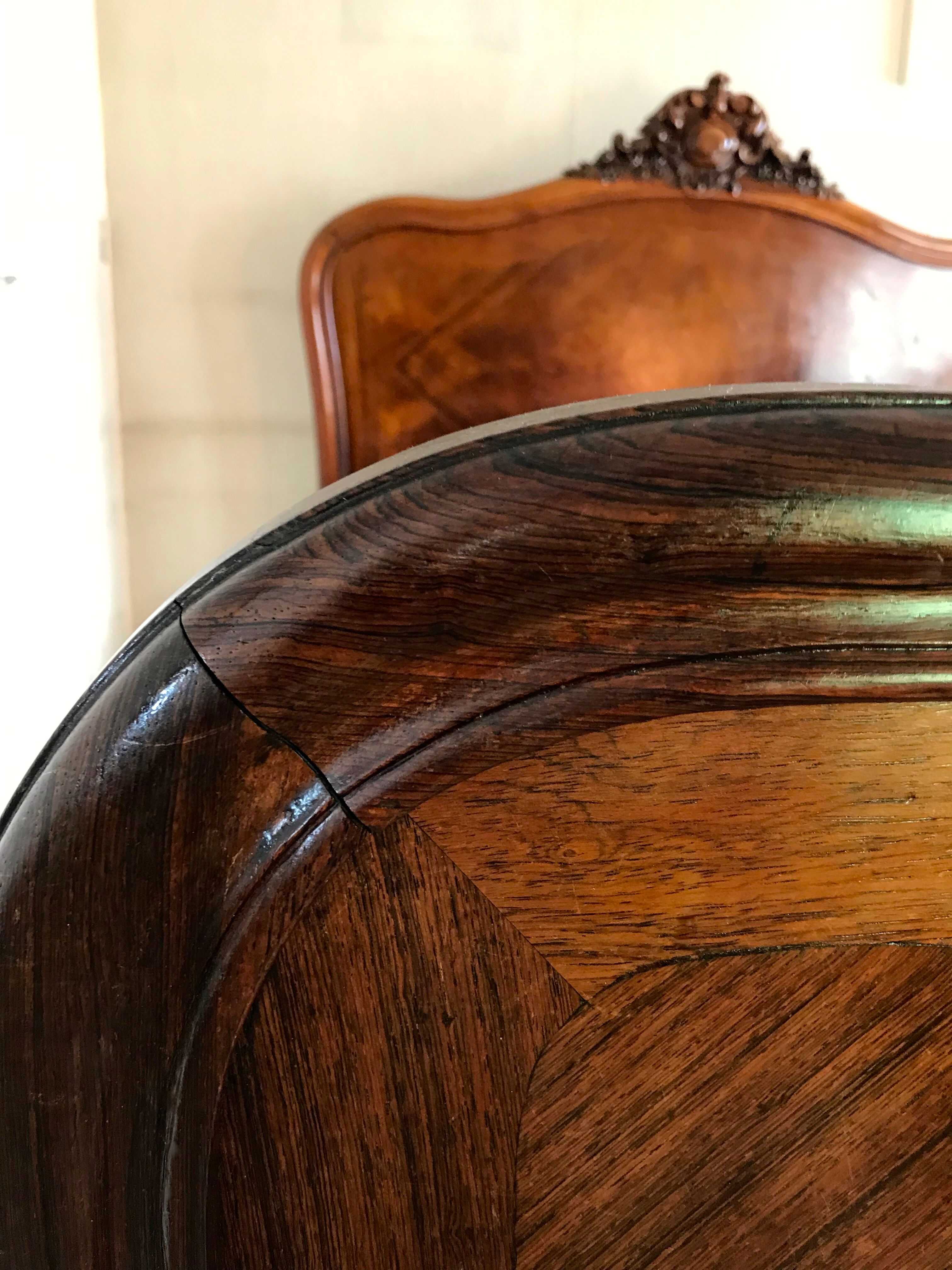 Old wooden bed nineteenth century rocaille style sign camus clermont ferrand