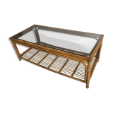 Table basse rotin et bambou