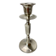 Silver metal candle holder