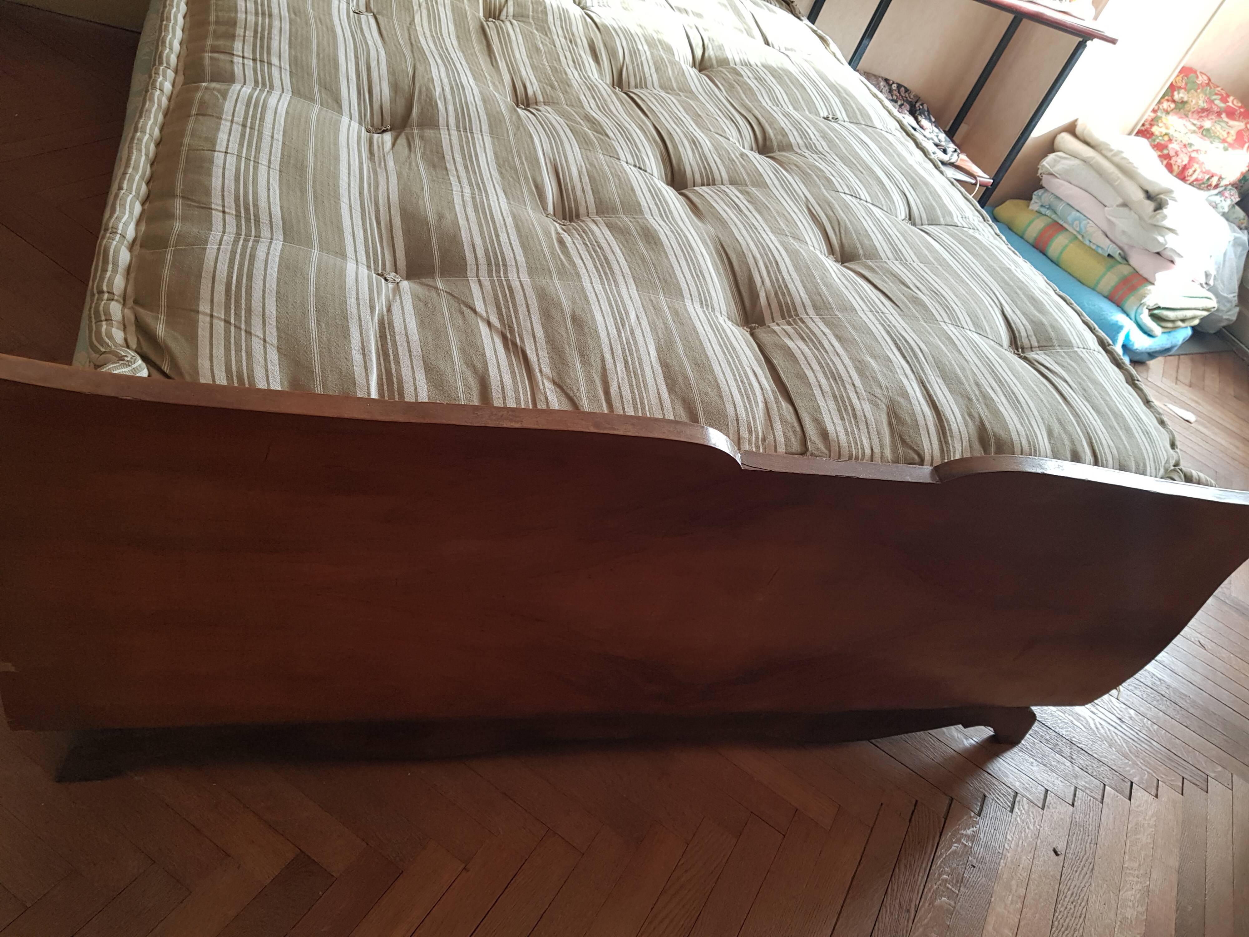 Bed frame with headboard whiskers