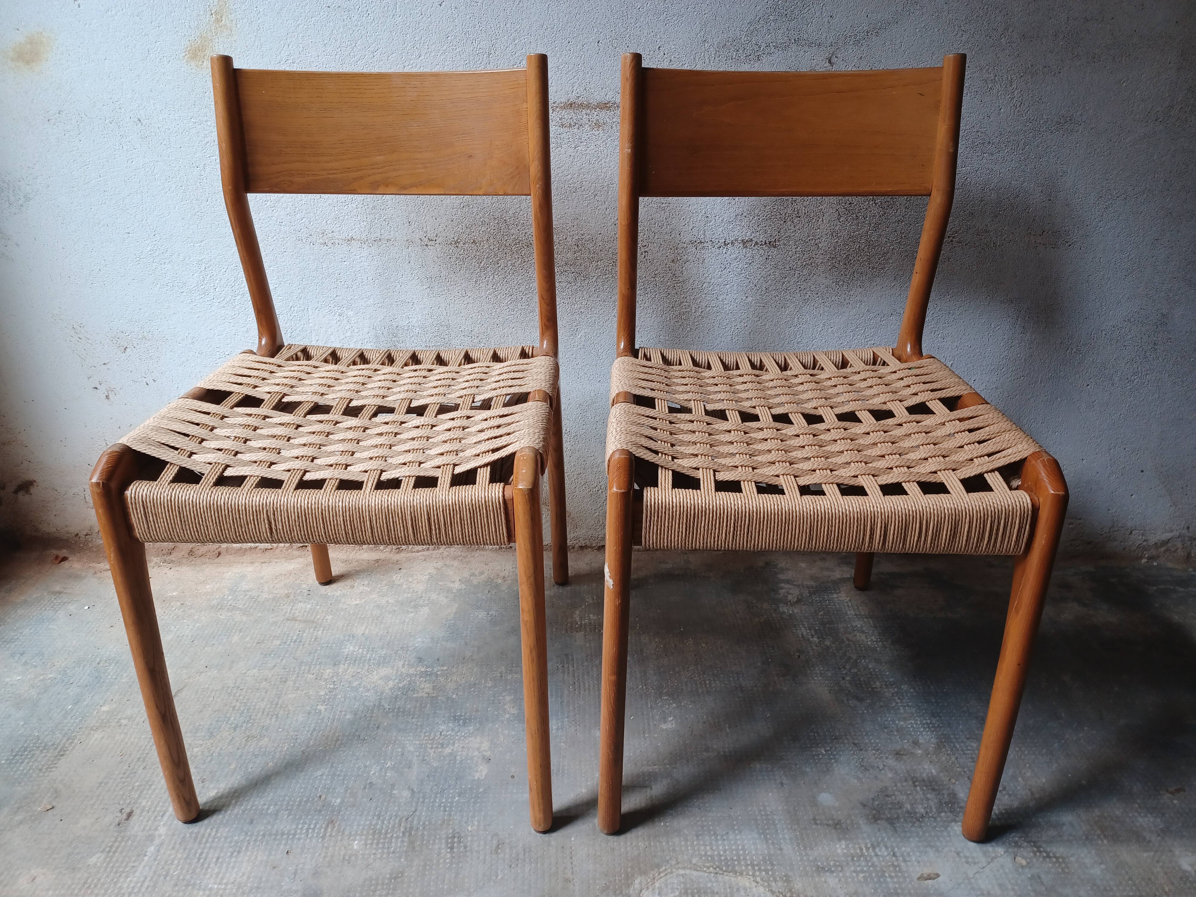 Pair of chairs , Consorzio Sedie Friuli , 1960