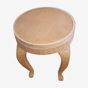 Table d'appoint beige rosé collection Jacques Perguey