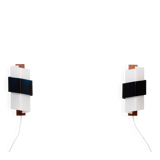 Paire de 2 appliques murales vintage suédoises des années 1950.