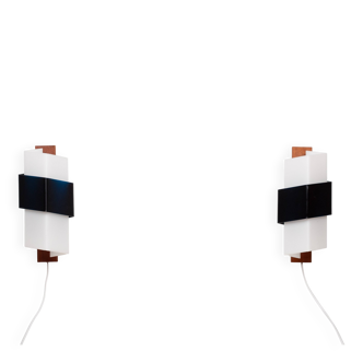 Pair of 2 swedish vintage wall lamps from 1950s