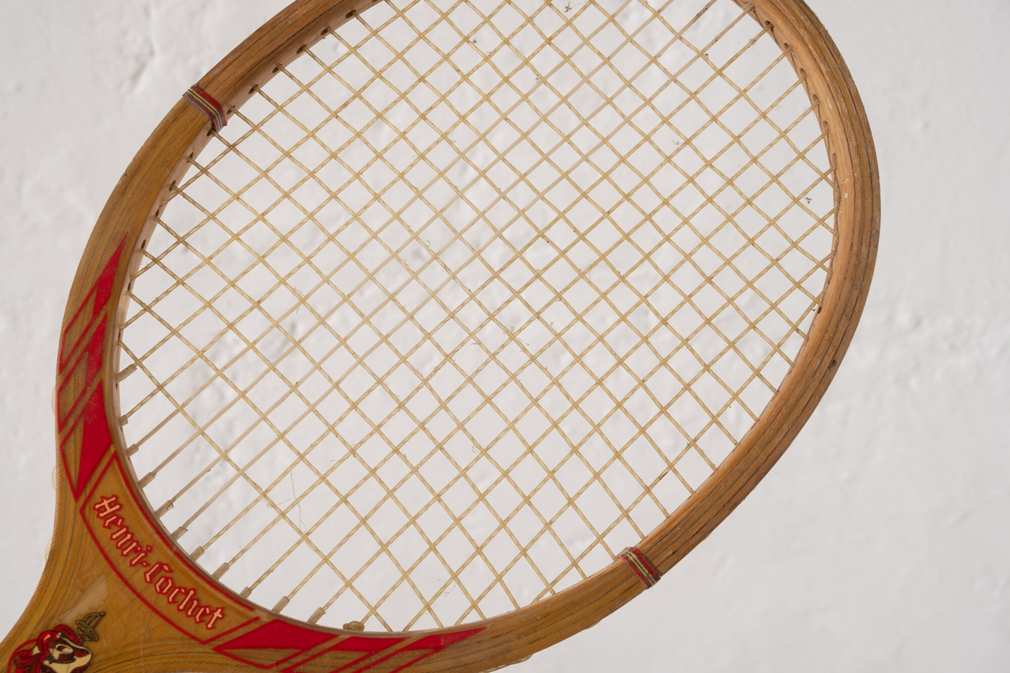 Old wooden tennis racket