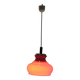 Red opaline pendant light / space age / vintage