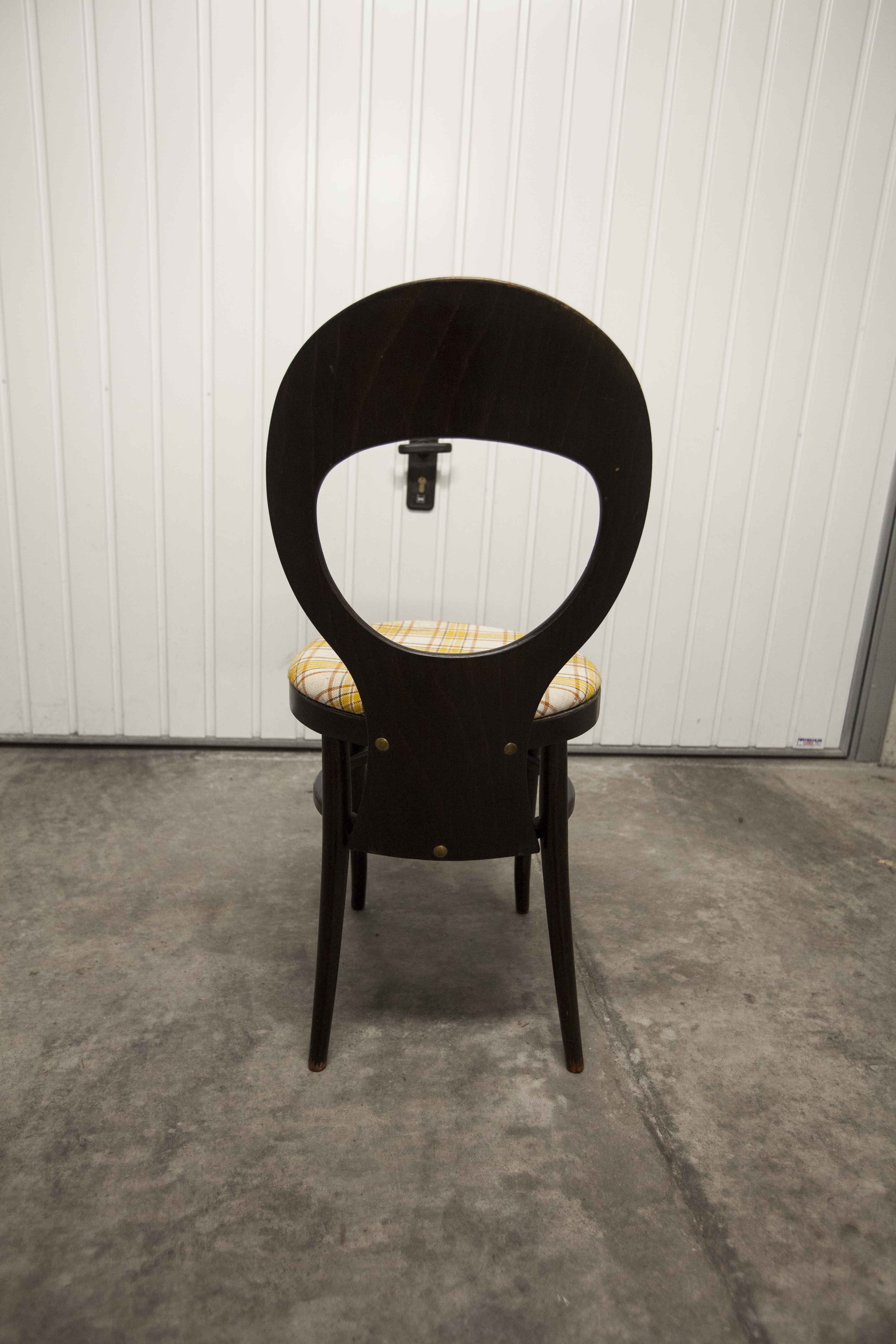 Lot de 3 chaises Baumann mouettes 1970 tissu à changer