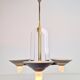 Vintage French Brass Acrylic Chandelier, 1970s