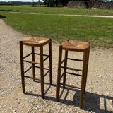 Wooden straw stools