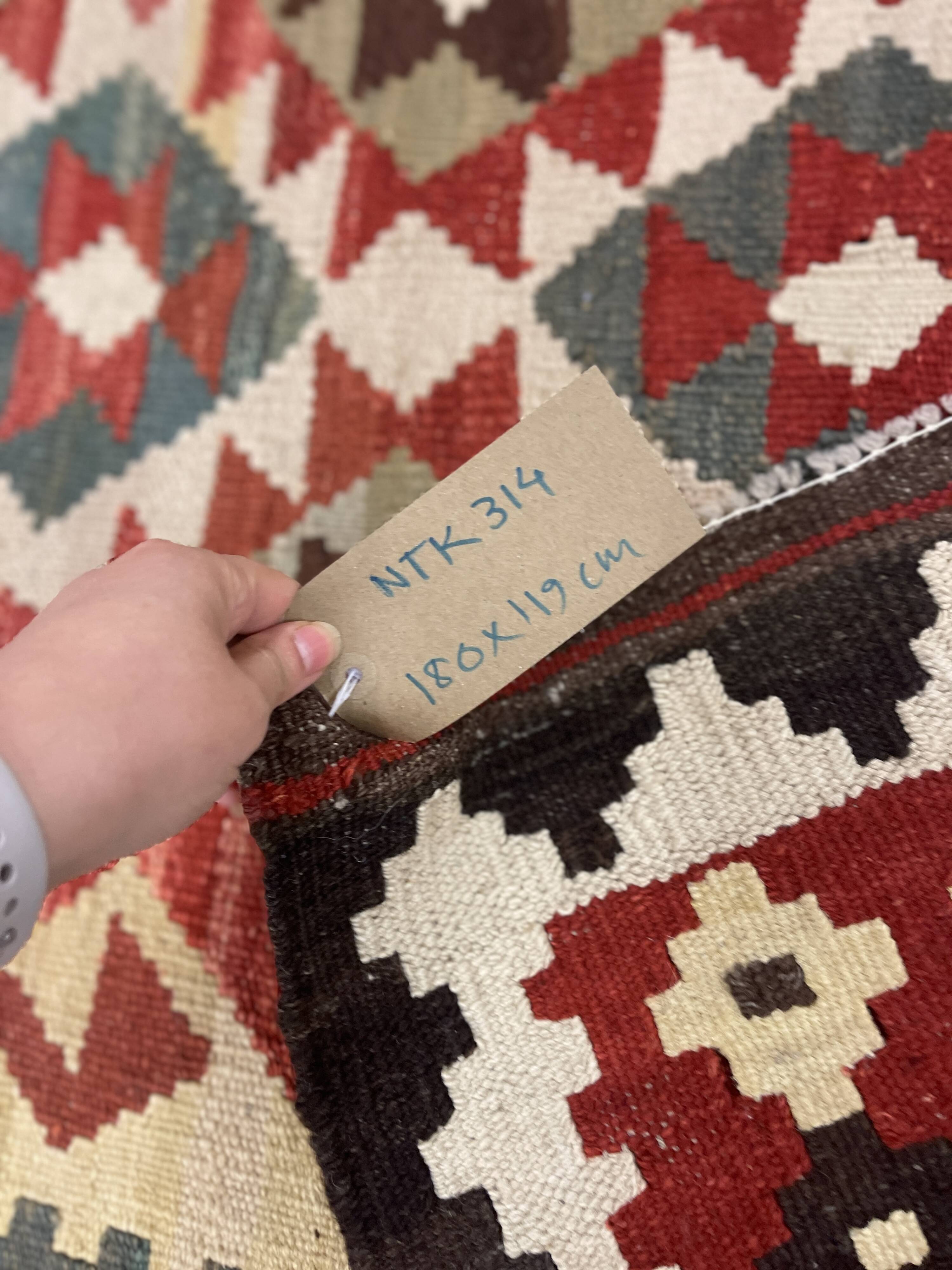 Traditional Tribal Kilim Rug, Multicolour Kilims Wool Area Geometric Carpet