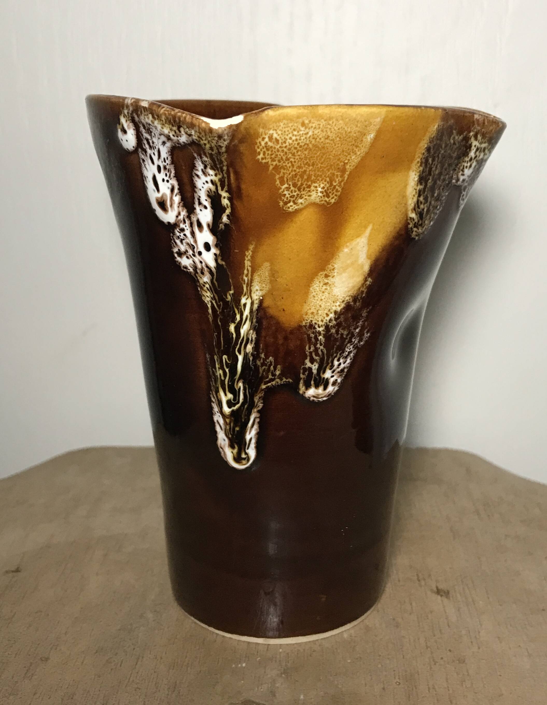 VASE Handkerchief in glazed ceramic handmade VALLAURIS