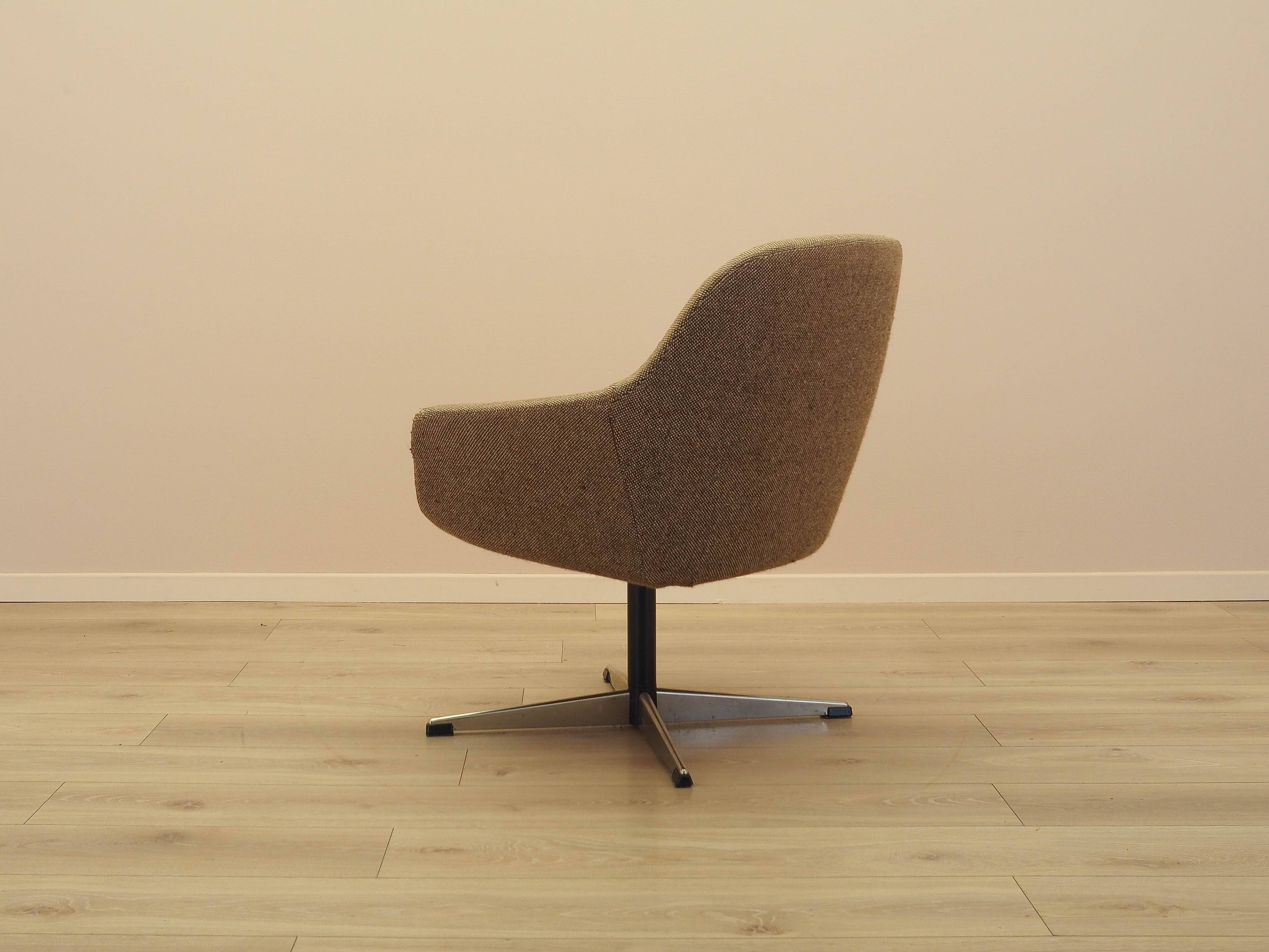 Brown armchair, Danish design, 1970s, production: Denmark