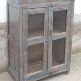 Petite armoire vitrée en bois