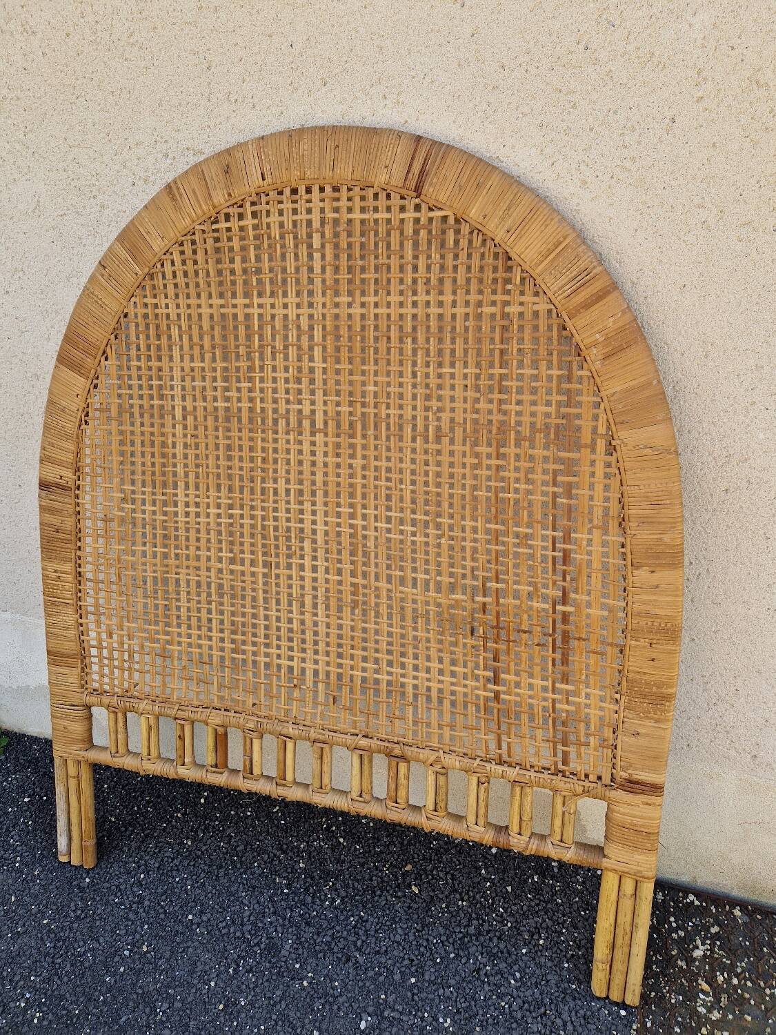 Rattan wicker headboard