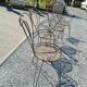 Heart-shaped garden chairs