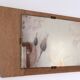 Trapezoidal mirror in solid oak