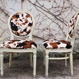 Baroque Style Wooden Dining Chairs, 1980