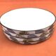 4 Niderviller earthenware dinner plates from the "Prunes" collection