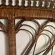 Vintage peacock rattan headboard 180 cm