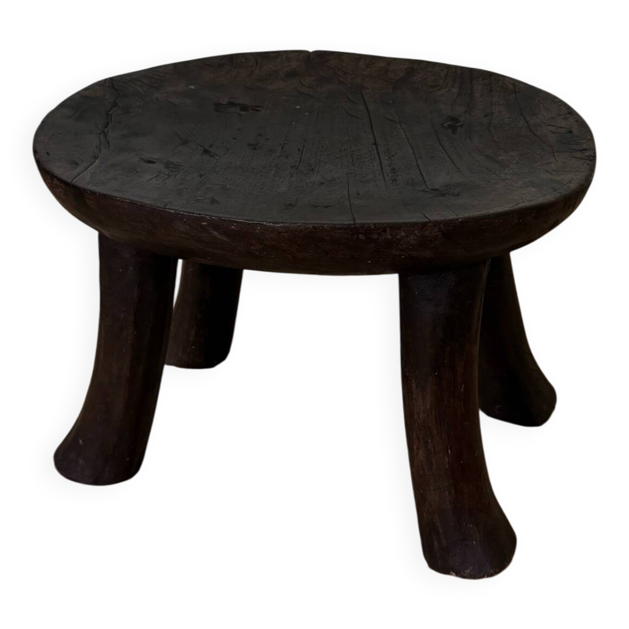 Monoxyle stool in carved wood – Ivory Coast