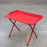Vintage 80s red fiberglass desk