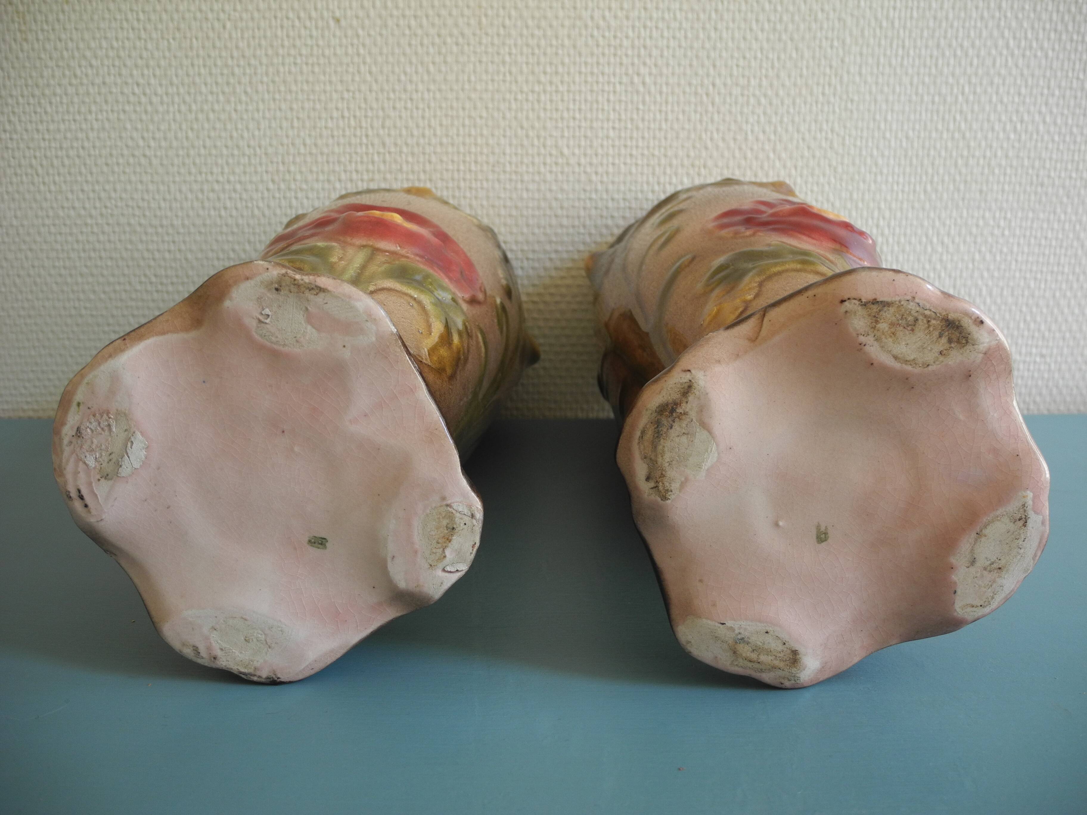 earthenware trim barbotine planter vases french fireplace set planter