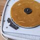 Vintage monophonic HiFivox electrophone produced by Barbieri. Turntable record player 60s