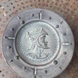 Decorative plate of a Greco-Roman soldier, terracotta, vintage