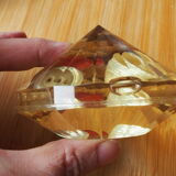Resin clipboard with inclusion of shells, diamond-shaped