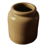 Pot in glazed sandstone round beige gray