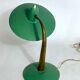 Mid-cenrury Italian Modern brass and green lacquer table lamp from 50s
