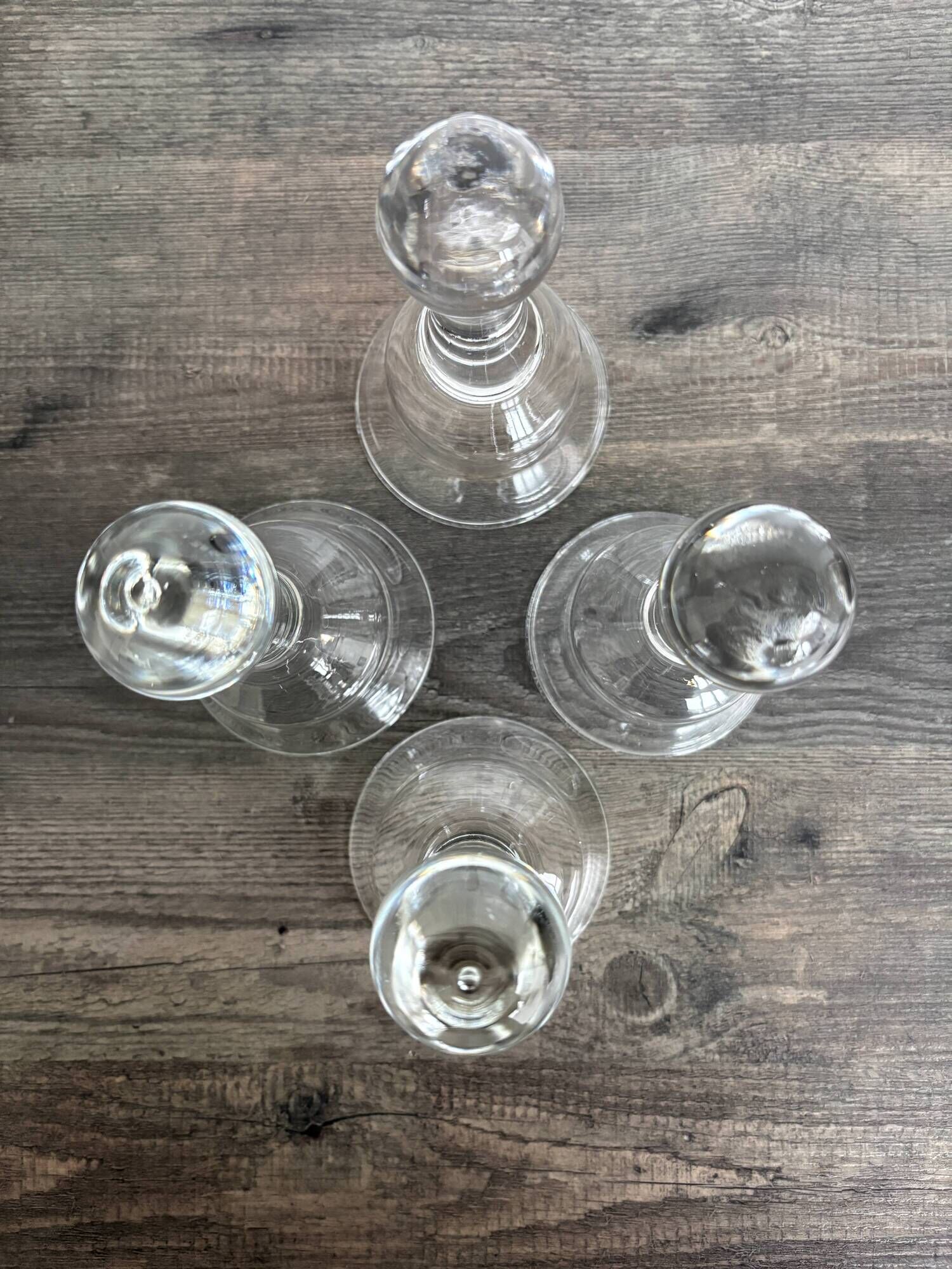 Set of 4 Glass Goblets or Glass Domes