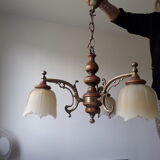 Vintage 3-spoke chandelier