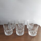 Set of 6 crystal whisky glasses